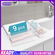 [Iniyexa] 9Pcs Drawer Organizer Desk Drawer Divider for Office Toothpaste