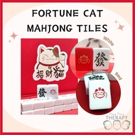 Fortune cat mahjong tiles set