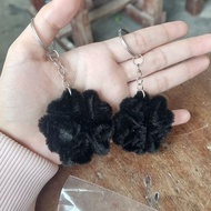 Clover Leaf Fuzzy Wire Keychain