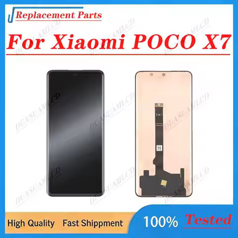 For Xiaomi POCO X7 AMOLED display touch screen assembly, 120Hz, supports fingerprints, replacement, 