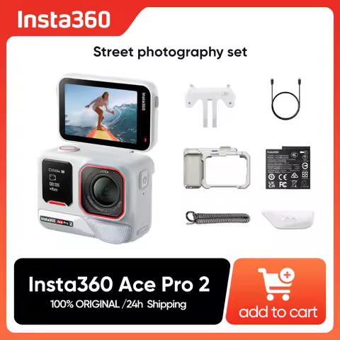 Insta360 Ace Pro 2 Xplorer White Bundle: 8K Waterproof Action Camera by Leica, 1/1.3" Sensor, Dual A