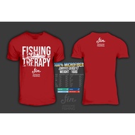 F'in 100% MICROFIBER Dryfit Jersey Fishing is my Therapy t-shirt UNISEX Asian braided mono 1/0 2/0 3