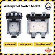 13A Single Double Waterproof Switch Socket IP66 | Waterproof plug | Outdoor Wall Weatherproof Plug S