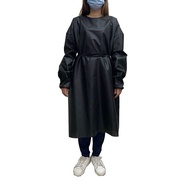 PPE Disposable Non Woven Isolation Gown 50gm Unisex PPE Suite Black