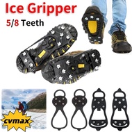 CYMX 1 Pair Shoes Crampons, 5/8 Teeth Spike Ice Gripper Spike,  Anti-Slip Universal Spike Grips Clea