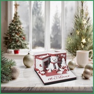 3D Art Calendar 2025 Desk Calendar 3D Calendar Christmas Bear Time Piece Calendar Sticky Notes 2025 