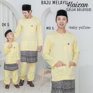 BAJU MELAYU TELUK BELANGA CEKAK MUSANG SEDONDON BAJU MELAYU BUDAK BAJU MELAYU JOHOR SOFT YELLOW