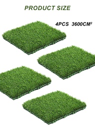 Set 4 / 6 / 8 Thảm Cỏ Nhân Tạo Hình Vuông 11.8 * 11.8in Dùng Trang Trí Tiểu Cảnh
