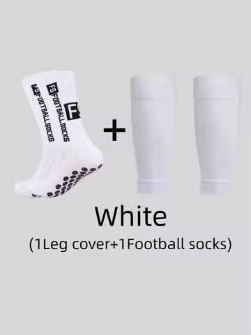 1 pair of combination adhesive point anti slip, sweat and odor resistant FS football sports socks+le