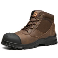 Zstep รองเท้าเพื่อความปลอดภัย Nubuck เกรดแบรนด์สำหรับผู้ชายหัวเหล็กโครงสร้างแข็งแรงแบบดั้งเดิม