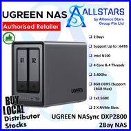 (ALLSTARS) UGREEN NASync DXP2800 2-bay NAS Intel N100 quad-core CPU, 8GB DDR5, 2.5G LAN, 4K HDMI, di
