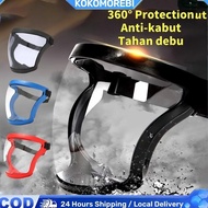 Uv400 Face Mask Full Face Shield Transparent Mask | Black Protector Mask