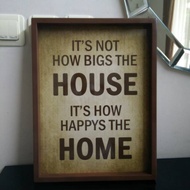 Wooden poster quote life Wooden frame size 30x40