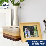 Nordic Wood Photo Frame With Free Photo Printing In 4R, 5R, 6R, 8R Size
