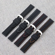 20/22/24mm For FS4735/FS4812 Strap Multi-Color Line Silicone Band  Multi-Brand Universal Men'S Brace