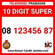 nomor telkomsel 10 digit 08123456 87 Urut Angka super cantik