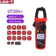 คลิปแอมป์ UNI-T UT204+ 600A/AC 600A/DC คลิปแอมป์ แคล้มป์มิเตอร์ มิเตอร์วัดไฟดิจิตอล UNI-T UT204+ Min