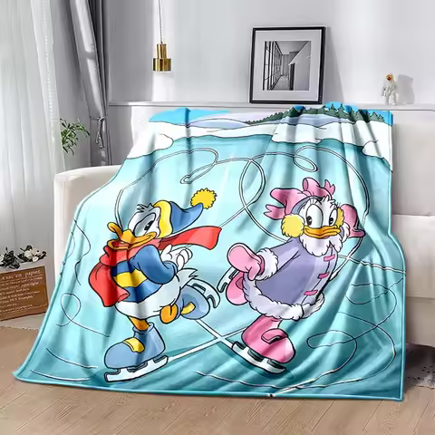 Kids Funny Blanket Donald Duck and Daisy Duck Print, Super Soft Fluffy, Gifts for Sons Daughter, Hom