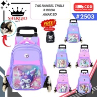 GIOBAGS 3-Wheel Trolley Bag for Elementary School Girls 2503