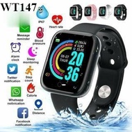 [HD Screen]Y68 Bluetooth Smart Watch Women Men Kids Watch IP67 Waterproof Call Reminder Heart Rate M