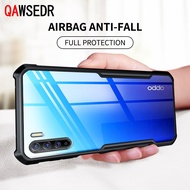 เคส QAWSEDR สำหรับ OPPO Reno 3 Pro A91 4G กันกระแทกด้านหลังโปร่งใสกรอบโทรศัพท์เทอร์โม TPU ฝาครอบแบบน