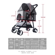 🚢Dog Stroller Small Lightweight Carriage Dogs and Cats Pet Stroller Large Dog Lightweight Carriage Foldable Pet Outing S
