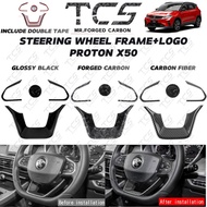 TCS PROTON X50 CAR STEERING WHEEL FRAME+STEERING WHEEL LOGO COVER GARNISH ACCESSORIES
