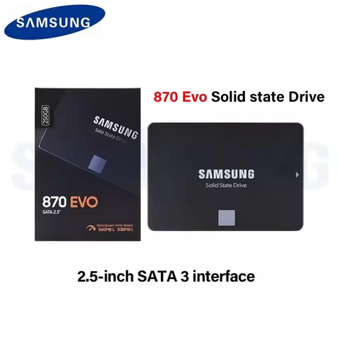 Samsung 2.5'' SATAIII SSD 870 Evo 2TB 1TB 500GB 250GB Internal Solid State Drive Storage Disk For La