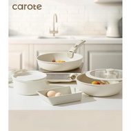 CAROTE Marble Non-Stick Cookware Set – Removable Handle, Lightweight, PFOA/PFOS‑Free, IH & Gas Compa