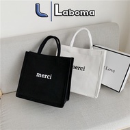 LABOMA DC011 Women's Fashion Simple Korean Style Large Canvas Shoulder tote Bag