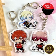 BLUE LOCK Michael Kaiser Alexis Ness Ranze Kurona keychain printed with anime chibi mica in cute acr