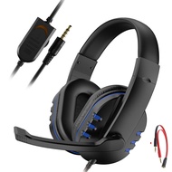 Gaming Headset 3.5mm Wired Over-Head Gamer Headphone With Microphone Volume Control Gamer Earphone H