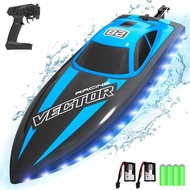 RC VOLANTEXRC Boat 20M Fast Remote Control Boat With Lights 2.4Ghz Toy Boat For Pools And Lakes
