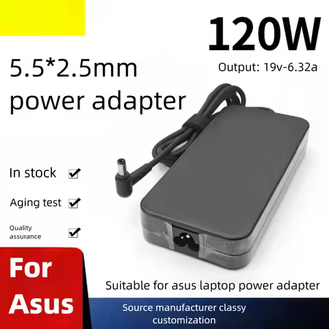 19V 6.32A 5.5*2.5mm 120W Laptop Adapter AC Power For Toshiba Satellite For Asus PA-1121-28 N750 N500