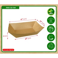 Kraft paper tray 11x17x4.5cm (200-100 pieces)