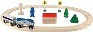 Wooden Amtrak Train 20 Piece Set Compatible with Other Railroads w/Station-Track &amp; Signs
