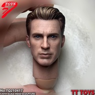 TTTOYS TQ210417  1/6 Scale Chris Evans Captain America Head Sculpt Model Fit 12" Male Figure Body