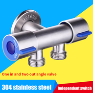 High quality 304 stainless steel two-way angle valve 1/2" angle valve faucet toilet set