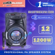DB Audio by Astron BLUETREK PA-1289 Portable Mobile Trolley Bluetooth Speaker (1200W) (1 FREE Mic) (