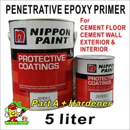 5L PENETRATIVE EPOXY PRIMER NIPPON PAINT PROTECTIVE COATINGS FOR CEMENT FLOOR WALL EXTERIOR AND INTERIOR