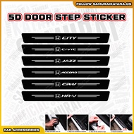 🤩 Honda Logo Car Door Step Sill Sticker Front Rear Anti Scratch City Civic Jazz Accord CRV HRV Pintu Kereta Lori