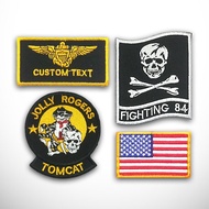 Custom Patch VF-84 Jolly Roger Fighter Squadron Aviator Set Embroidery Logo Emblem Insignia Full Set