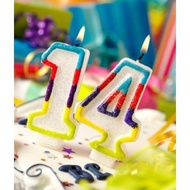 NUMBER CANDLE / Happy Birthday Candle 0,1,2,3,4,5,6,7,8,9,?