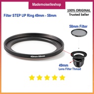 No Brand Filter Adapter Step Up ring 49 - 58 mm - Filter Step Up 49mm to 58mm