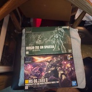 全新 萬代 HG 1/144 RGM-79S GM SPARTAN 吉姆斯巴達 & MS-06 ZAKU II 模型