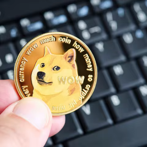 24K Gold Dogecoin Collectible Coin-Limited Mintage Meme Artwork NFT Gold Certificate,Physical Lucky 