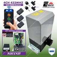 WIFI R3000 4CH 433MHZ EMATIC DC Sliding Motor Built-in Autogate Set for 600kg Gate E Matic - Full Se