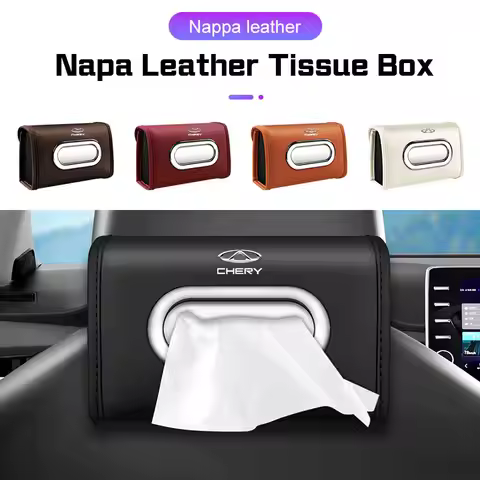 Leather Car Tissue Box Seat Hanging Tissue Case for Chery Tiggo 7 Pro 4 3 T11 5 8 Pro Gx Fulwin 2 QQ
