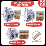 Cookie Jar Carrying Box Contains 4 19x19x11/ 19x19x14 / 19x19x18 500ml Jar Carrying Box 750ml/ 1000m