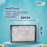 Jaring Kantong Media Filter Import Large Aquarium/Kolam 30x30cm Black - 15cm X 20cm